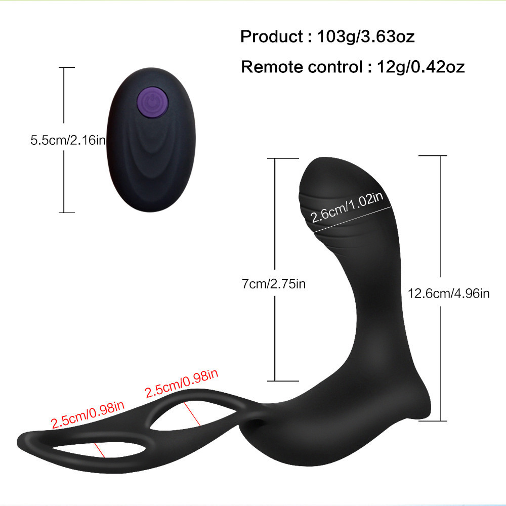 cute prostate massager with cock rings
